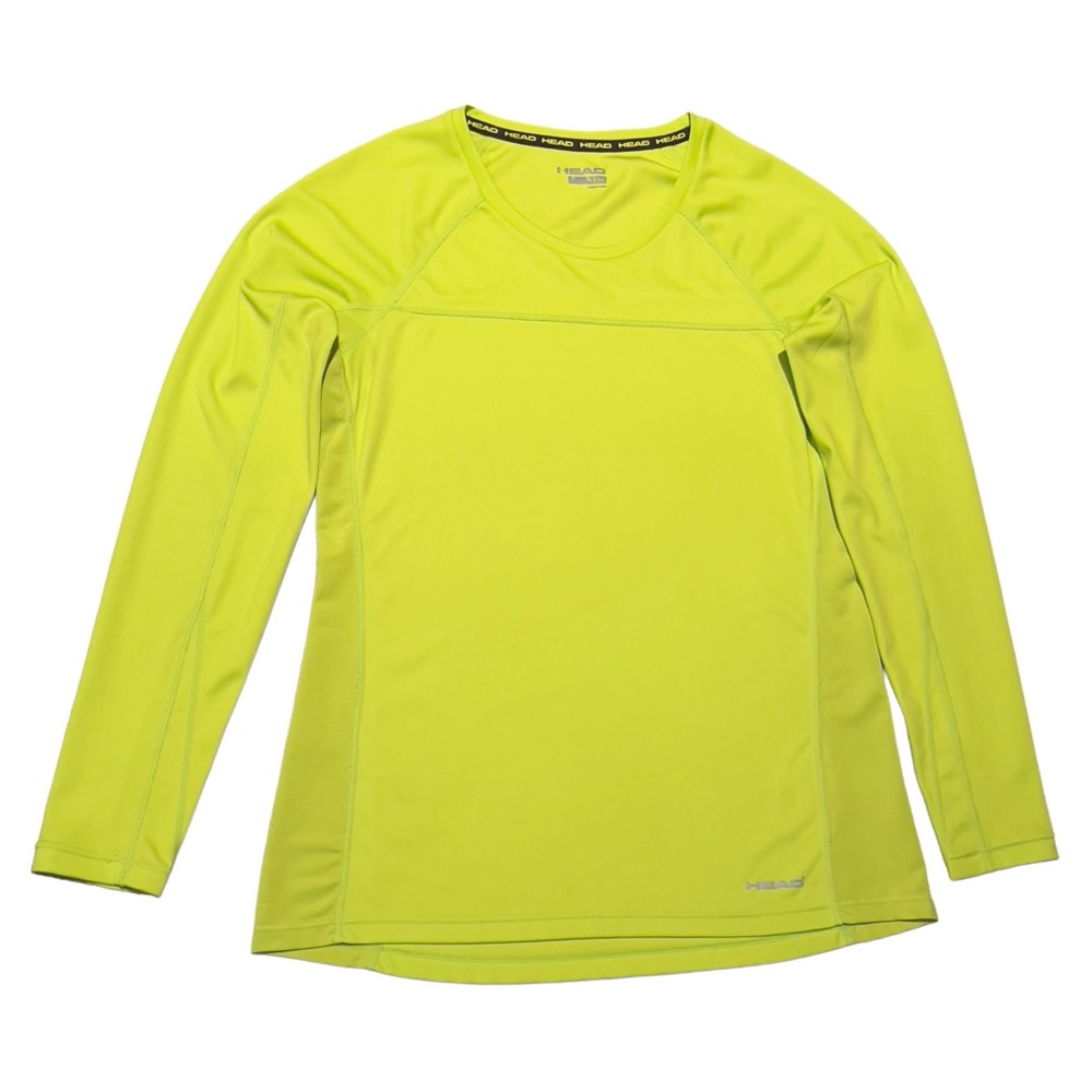 HEAD Women's Long Sleeve Athletic Shirt Size Medium Green Running Workout Shirt - Picture 3 of 11